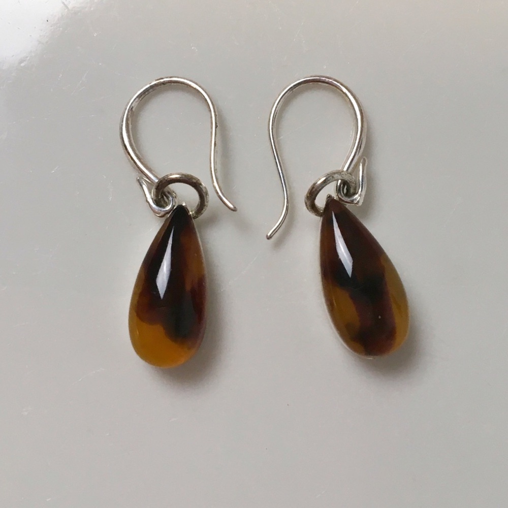 LC Lauren Conrad Linear Tortoise Dangle Earrings - Picture 6 of 7